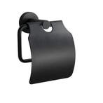 Toiletrolhouder met klep | Mat Zwart | OP=OP | 55% KORTING!, Ophalen, Nieuw, Toilet