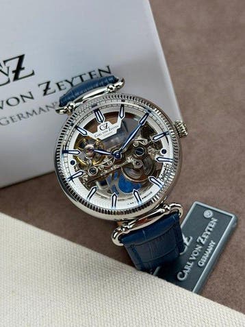 Carl von Zeyten - Skeleton Automatic blue - Zonder, Sieraden, Tassen en Uiterlijk, Nieuw