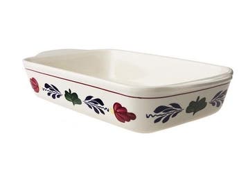 Boerenbont Ovenschaal Groot - 30x20x6,5 cm (Huishouden), Verzenden, Nieuw, Aardewerk, Schaal of Schalen