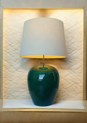 Maison Chaumette - Lamp - Smaragdgroen - geglazuurde