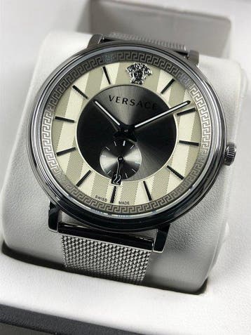 Versace - V-Circle Manifesto Steel - VBQ06 - Heren -, Nieuw