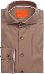 Suitable Herringbone Overhemd Taupe maat 41 Heren, Verzenden, Nieuw, Overige kleuren, Suitable