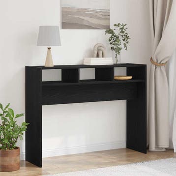 vidaXL Wandtafel Zwart Eiken 105 x 30 x 80 cm Bewerkt hout, Verzenden, Nieuw, 60 cm of meer
