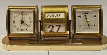 Pendule met eeuwigdurende kalender - Europa - Messing -