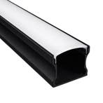 LED Strip Profiel Opbouw | 3 Meter uit één stuk | Zwart | 1, Ophalen of Verzenden, Nieuw
