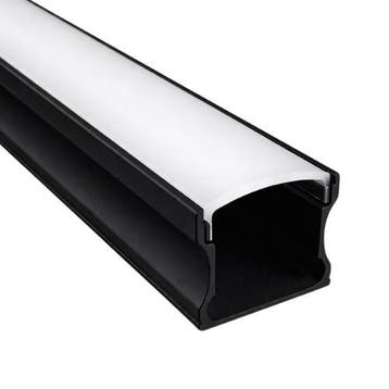 LED Strip Profiel Opbouw | 3 Meter uit één stuk | Zwart | 1, Ophalen of Verzenden, Nieuw