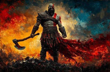 Canvas Fit - Alberto Ricardo - Kratos: El Eco de la Ira y el, Nieuw