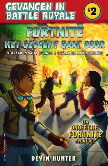 Fortnite- Het gevecht gaat door / Gevangen in Battle Royale, Verzenden, Zo goed als nieuw, Devin Hunter