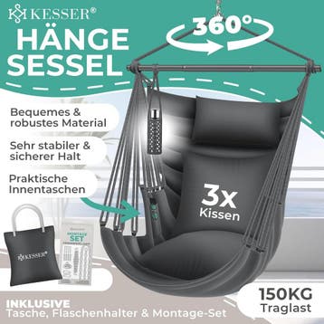 Hangstoel Haiti - ophang stoel  - 360 ° rotatie - max 150, Tuin en Terras, Verzenden, Nieuw