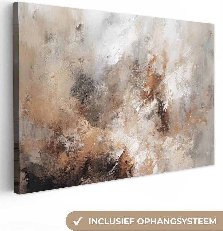 Canvas schilderij 120x80 cm - Abstract schilderijen op, Huis en Inrichting, Woonaccessoires | Overige, Verzenden