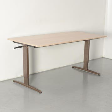Aspa bureau, eiken blad, 160 x 80, hoogte instelbaar, Ophalen of Verzenden, Nieuw