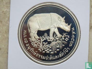 Thailand 50 baht 1974 (BE2517 - PROOF) Wildlife conserva..., Postzegels en Munten, Munten | Azië, Verzenden, Losse munt, Goud