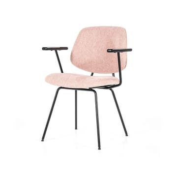Armstoel Lynn - Pink Fletcher - 95570 - eetkamerstoelen, Nieuw, Stof