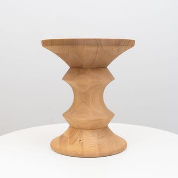 5x Vitra Eames Stool C Bijzettafel Licht Kastanjehout, Minder dan 45 cm, Minder dan 55 cm, Rond, Nieuw