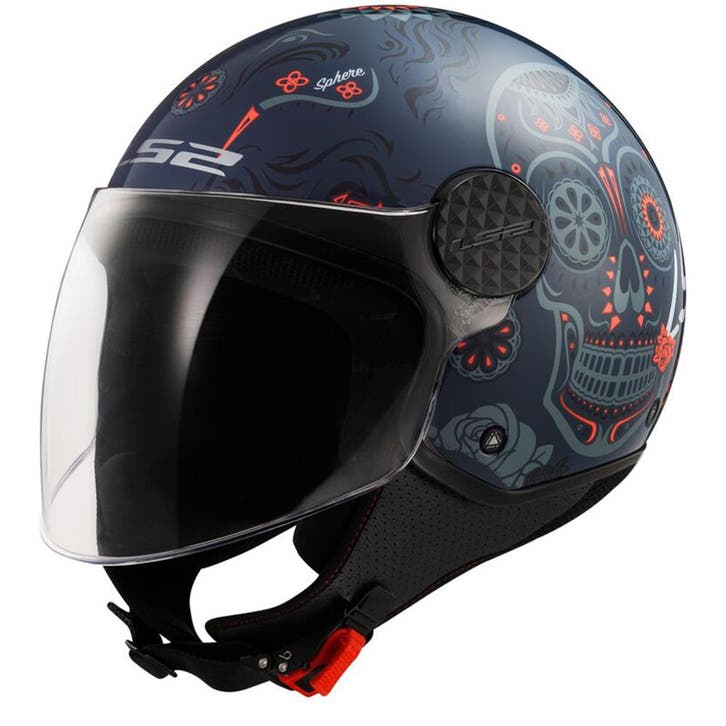 LS2 OF558 Sphere Lux II Maxca Kobalt Oranje Jethelm, Motoren, Kleding | Motorhelmen, Heren, Nieuw met kaartje, Overige merken