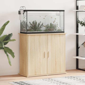 vidaXL Aquariumstandaard Sonoma Eiken 81x36x73 cm Bewerkt, Verzenden, Nieuw