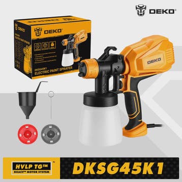 DEKO DKSG45K1 Elektrische Verfspuit 450W - Krachtig & Precis, Verzenden, Nieuw