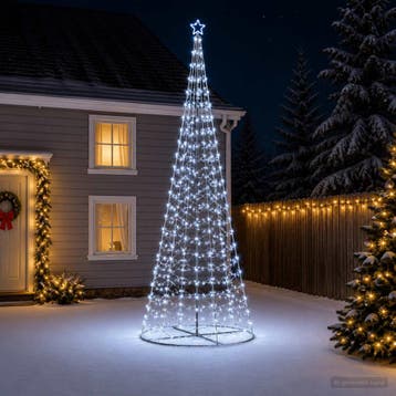 vidaXL LED-kerstboom spiraal met voet EKENAS 400 cm 588, Verzenden, Nieuw