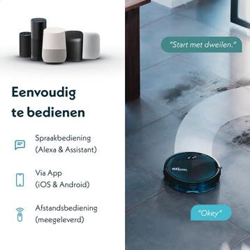 Eziclean Aqua-Connect x550 Robotstofzuiger Met Dweilfunctie, Ophalen of Verzenden, Zo goed als nieuw