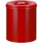 Afvalbak | Metaal | Rood | 80L | Open | Vlamdovend |, Verzenden, Nieuw in verpakking