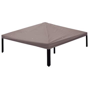 vidaXL Paviljoenhoes 300 x 300 cm Taupe Polyester en staal, Caravans en Kamperen, Verzenden, Nieuw, Tot en met 2