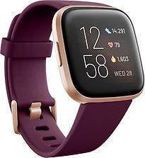 Fitbit Versa 2 40 mm aluminium rosé koper met siliconen, Verzenden, Gebruikt