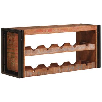 vidaXL Wijnrek Bruin 100 x 45 x 33 cm Massief gerecycled, Verzenden, Nieuw