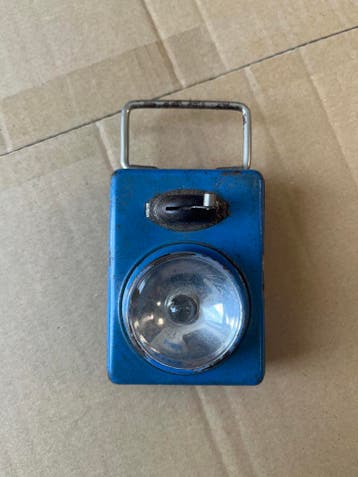 Vintage Franse zaklamp blauw, Verzamelen, Ophalen of Verzenden, Nieuw