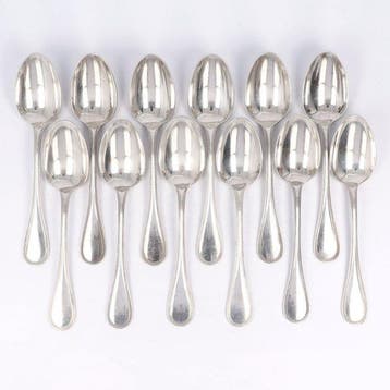 NO RESERVE - Christofle - Koffielepel- Model Perles - Lepel