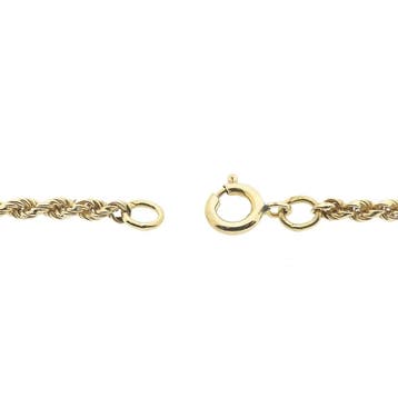 Gouden gedraaide schakelketting, Ophalen of Verzenden, Gebruikt, Goud, Goud