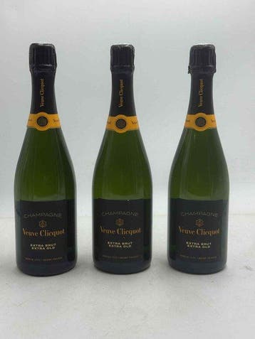 Veuve Clicquot, Extra Old - Champagne Extra Brut - 3 Flessen, Nieuw
