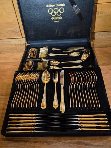 Solinger Bestecke Olympia für 12 Personen NEU - 23/24 Kt.