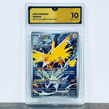 Pokémon Graded card - Zapdos 133 - 30th Anniversary –, Nieuw