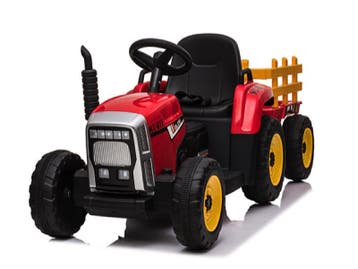 Tractor rood, 2x 12 volt motoren, elektrische kindertractor., Ophalen of Verzenden, Nieuw