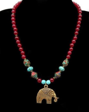 Robijn, howliet turquoise - Éléphant Impérial - Onwankelbare