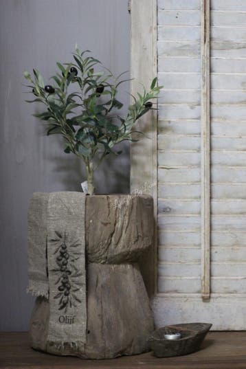 Shabby lint met olijftak 100 cm, Ophalen of Verzenden, Nieuw