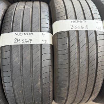 2x 215-55-18 Michelin Zomer 2x 4mm €45 Per Band 215 55 18, Auto-onderdelen, Banden en Velgen, Ophalen, 18 inch, Band(en), Personenwagen