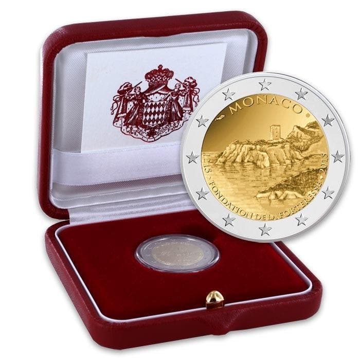 Monaco 2 Euro 800 Jaar Vesting 2015, Postzegels en Munten, Munten | Europa | Euromunten, Verzenden