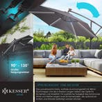 KESSER® Zweefparasol met voet - LED - Ø 3m - 360° Draaibaar, Verzenden, Zo goed als nieuw