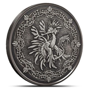 Samoan Sea Dragon - 1 oz 2022 Antique Finish, Verzenden, Losse munt, Zilver
