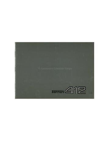 1985 FERRARI 412 PERSMAP ENGELS 353/85, Nieuw, Ferrari, Author