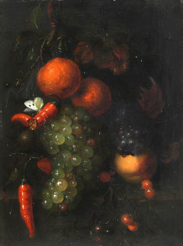 Jan van Doornik (18e eeuw), Stilleven met fruit en pepers