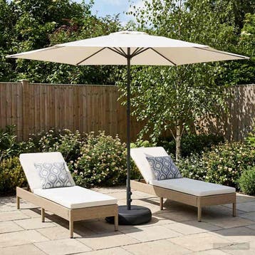 vidaXL Tuinparasol met Basis 300 x 300 cm Polyester, Verzenden, Nieuw, 2 tot 3 meter