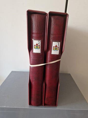 Nederland 1852/1966 - Accessoires - 2 Luxe Lindner albums, Gestempeld