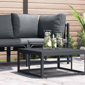 vidaXL Buitenmeubilair Antraciet 70 x 70,5 x 32 cm Staal, Verzenden, Nieuw, Rvs