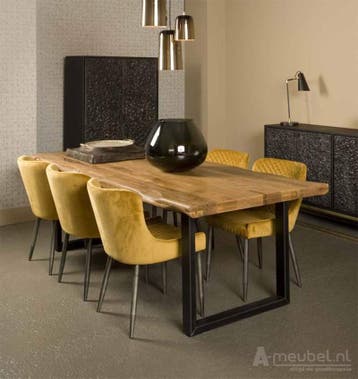 Eettafel-U Nicosia Mango - eettafel, Nieuw, Overige vormen, Overige materialen
