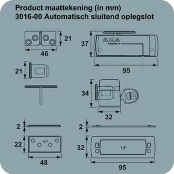 AXA Veiligheidsoplegslot 3016 Automatic – Wit, Verzenden, Nieuw