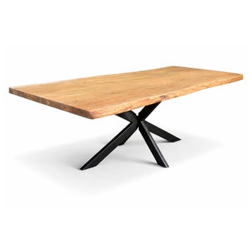 Eettafel Max 180x90cm Acacia Boomstamtafel Live Edge, Huis en Inrichting, Tafels | Eettafels, Ophalen of Verzenden, Nieuw
