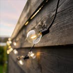 Solar prikkabel Chain met 50 warm witte led filament lampen, Kunststof, Verzenden, Minder dan 50 watt, Overige typen