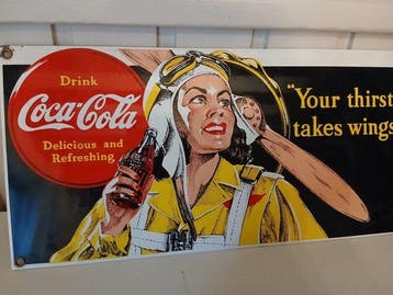 Coca-Cola Company - Coca-Cola emaille reclamebord - Emaille, Antiek en Kunst